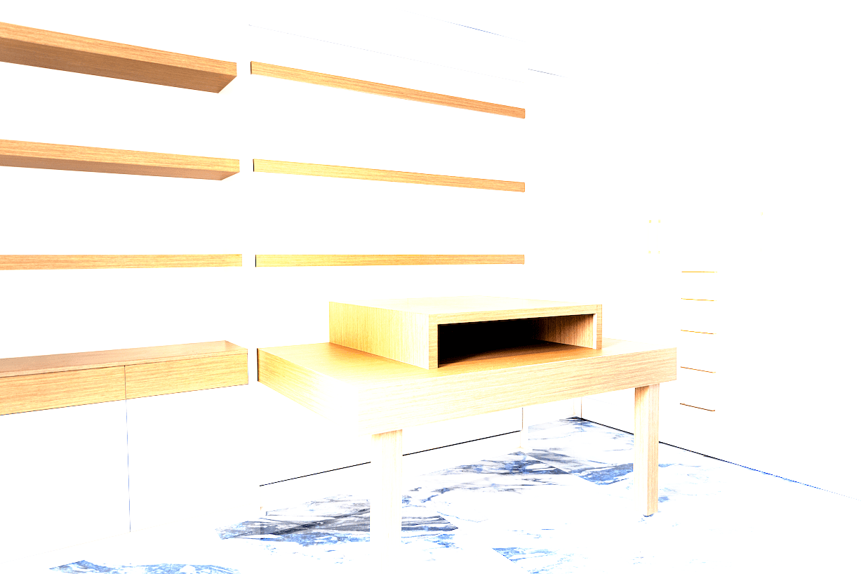 PVC Murphy bed and workstation combo built by Northborn